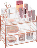 Semn Plastic Cosmetic Storage Organizer Stație cu 2 sertare și 16 divizate