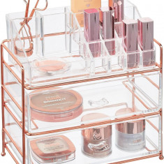 Semn Plastic Cosmetic Storage Organizer Stație cu 2 sertare și 16 divizate