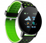 Cumpara ieftin Smartwatch Techstar&reg; 119, Verde, Unisex, Waterproof, IP67, BT 4.0, Ecran 1.3 inch, Conectare Android si iOS