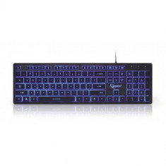 Tastatura Gembird KB-UML3-01 Interfata USB Iluminare 3 Culori Lungime Cablu 1.45 m Black foto