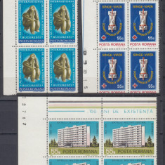 ROMANIA 1981 LP 1039 LP 1040 LP 1041 BLOCURI DE 4 TIMBRE MNH