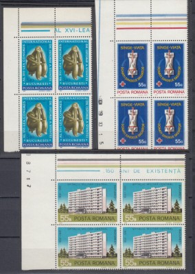 ROMANIA 1981 LP 1039 LP 1040 LP 1041 BLOCURI DE 4 TIMBRE MNH foto