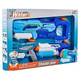 Set 3 Pistoale cu Apa Flippy Copii 6+ Albastre: 1x1000ml + 2x300ml, Jucarii Exterior, Gradina, Plaja, Piscina