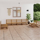VidaXL Set mobilier de grădină, 8 piese, maro miere, lemn masiv de pin