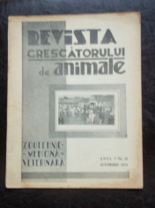 REVISTA CRESCATORULUI DE ANIMALE NR.10/1933 foto