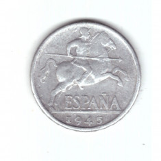 Moneda Spania 10 centimos 1945, stare relativ buna, curata
