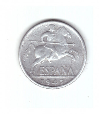 Moneda Spania 10 centimos 1945, stare relativ buna, curata foto