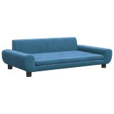 Cumpara ieftin Canapea pentru copii, albastru, 100x54x33 cm, catifea