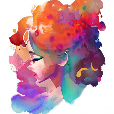 Sticker decorativ, Woman, Multicolor, 70 cm, 8481ST