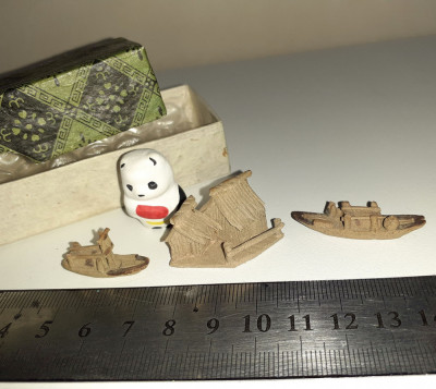 Miniaturi China vase de pescuit case lacustre panda SET10 T4 foto