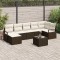 vidaXL Set de canapele pentru grădină 8 pcs Maro Rattan poli 3346478