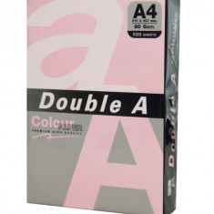 Hartie Color Pentru Copiator A4, 80g/mp, 25coli/top, Double A - Pastel Pink