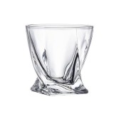 Pahar, pentru whiskey, Twisted, 315 ml, 9.4 cm inaltime, 9.4 cm latime, 6 cm adancime, din sticla, aduce un plus de stil si rafinament oricarui moment, Oem