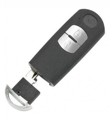 Carcasa cheie auto compatibila cu Mazda 2, 3, 5, 6, CX-3, CX-5, CX-7, CX-9, RX-8, MX-5, 2 butoane, model 2012-2018, Lamela canelura mijloc foto