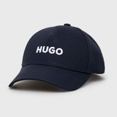 HUGO șapcă de baseball din bumbac culoarea albastru marin, cu imprimeu