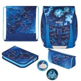 Ghiozdan băieți echipat Herlitz FiloLight Plus, motiv Deep Sea
