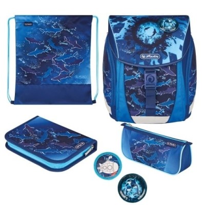 Ghiozdan băieți echipat Herlitz FiloLight Plus, motiv Deep Sea foto