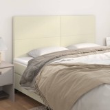 VidaXL Tăblii de pat, 4 buc, crem, 90x5x78/88 cm, piele ecologică