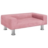 Cumpara ieftin Canapea pentru copii, roz, 70x45x26,5 cm, catifea