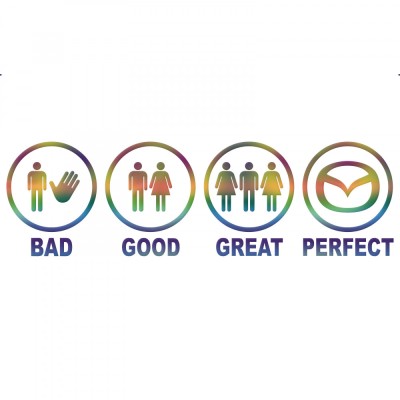 Sticker Mazda Perfect , Autocolant Auto pentru Fanii Perfectiunii si Tuningului Japonez foto