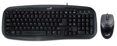 KIT wired GENIUS USB, tastatura 104 taste (concave) + mouse optic 1000dpi, 3 butoane, black, &quot;Smart KM-200&quot;, SmartGenius app &quot;31330003400&quot; (timbru ver