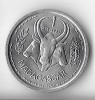 Moneda 1 franc 1958, aUNC/UNC - Madagascar, Africa, Aluminiu