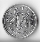 Moneda 1 franc 1958, aUNC/UNC - Madagascar, Africa, Aluminiu