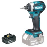 Makita DTD154Z + BL1830B - Masina de insurubat cu impact 175 Nm M5-M16 motor fara perii + Acumulator Li-Ion 18 V 3 Ah