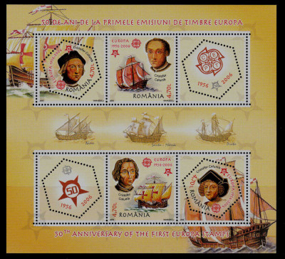 ✅ RO 2005 LP1691b &amp;quot;Europa-CEPT Cristofor Columb&amp;quot; ,colita dantelata 360,MNH foto