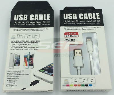 Cablu date USB 1,5 metri iPhone 5 / 5C / 5S / 6 / 7 / iPad mini foto