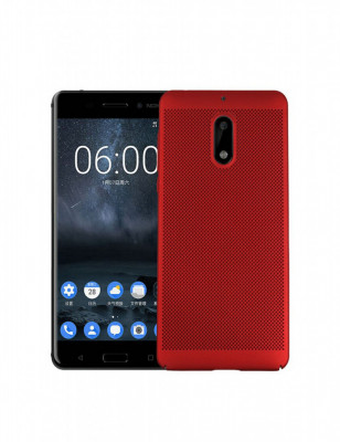 Husa Nokia 6 Plastic Mesh Red foto
