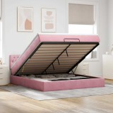 Gossi cadru de pat otoman cu saltea roz 180x200cm catifea