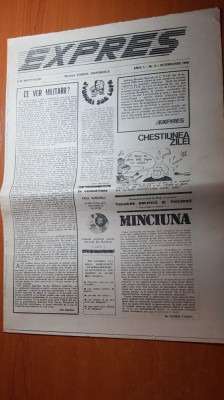 ziarul expres 23 februarie 1990-art. cu ziua de 22 decembrie 1989 si ion iliescu foto