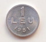 Moneda 1 leu 1951 RPR aluminiu