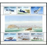 MALDIVES 1995 MILITAR AL II-LEA RAZBOI MONDIAL AVIOANE VAPOARE RAZBOI IN PACIFIC