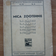 BAICOIANU / MAUCH / s.a. - MICA ZOOTEHNIE - 1945