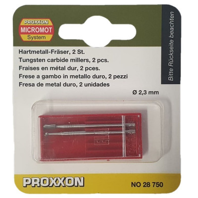 Set freze din carbura de tungsten Micromot Proxxon 28750, O2.3 mm, 2 piese foto