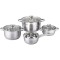 Set vase de gatit Michelino, 7 piese, otel inoxidabil, inductie, argintiu