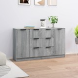 vidaXL Servante, 2 buc., gri sonoma, 60x30x70 cm, lemn prelucrat