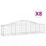 Cumpara ieftin Cosuri gabion arcuite 8 buc, 200x50x40/60 cm, fier galvanizat