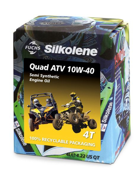 (PL) Olej Silnikowy 4t 4t Silkolene Quad ATV SAE 10W40 4L SJ JASO MA-2 Ambalaj bio-degradabil semi-sintetic