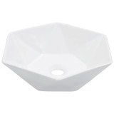 VidaXL Chiuvetă de baie, alb, 41 x 36,5 x 12 cm, ceramică