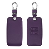 Husa Cheie Auto pentru Renault / Dacia - 4 Butoane - Keyless Go, kwmobile, Piele ecologica, Mov, 44135.114