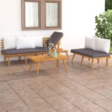 vidaXL Set mobilier de grădină cu perne, 3 piese, lemn masiv de acacia 3087012