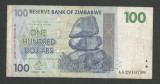 ZIMBABWE 100 DOLARI DOLLARS 2007 [9] P- 69 , F