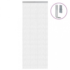vidaXL Paravan de ușă cu lanț, 80x221 cm, aluminiu foto