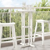 VidaXL Masă Bar Alb 55x55x107 cm HDPE