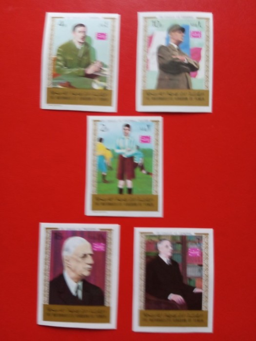 YEMEN, DE GAULLE - SERIE COMPLETĂ MNH IMPERF.