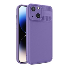 Husa antisoc compatibila apple iphone 15, premium anti-skid lens, mov foto