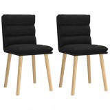 VidaXL Scaune de bucătărie, 2 buc. negru, textil